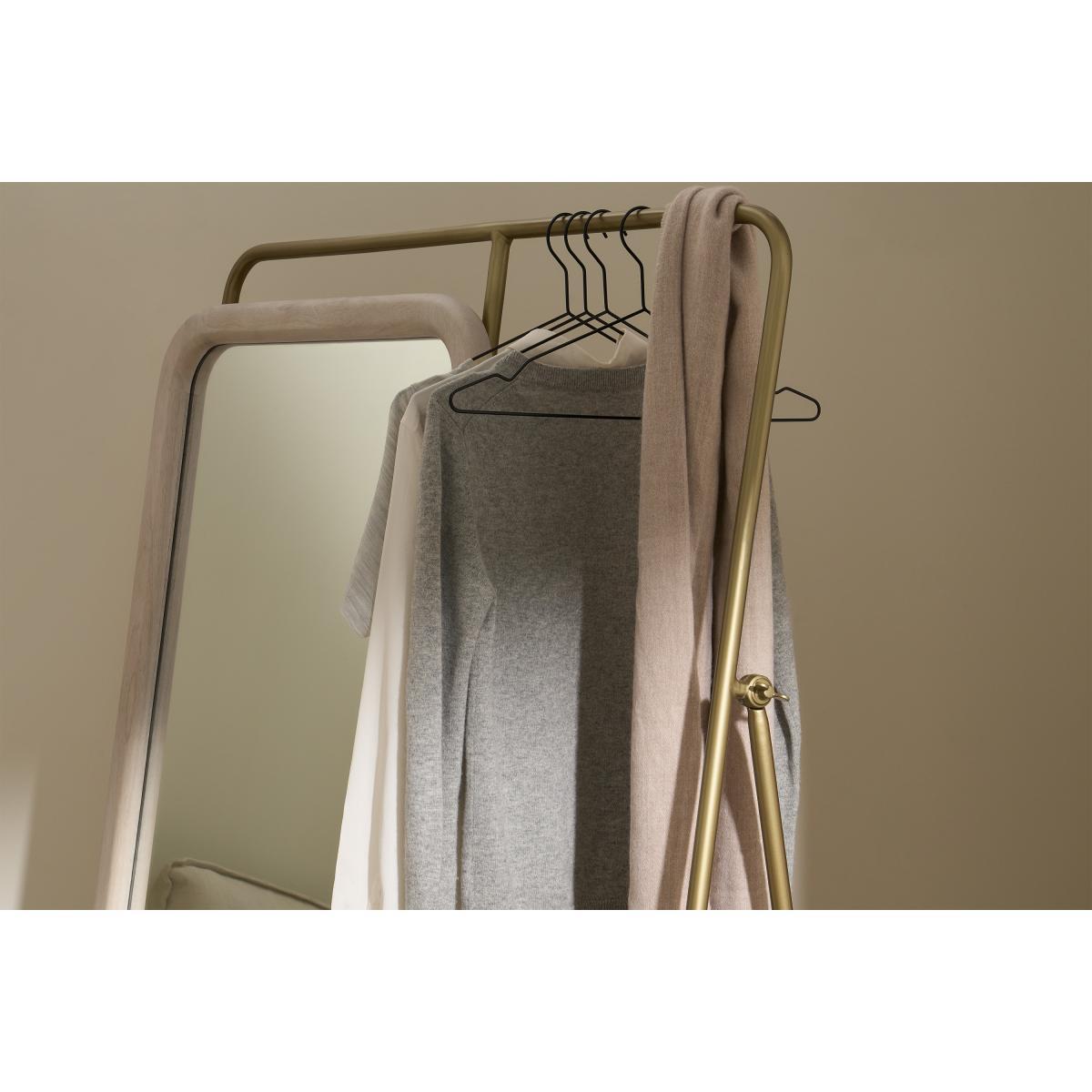 Dione Full-Length Mirror & Clothes Rail, Mango Wood & Brass – image 4