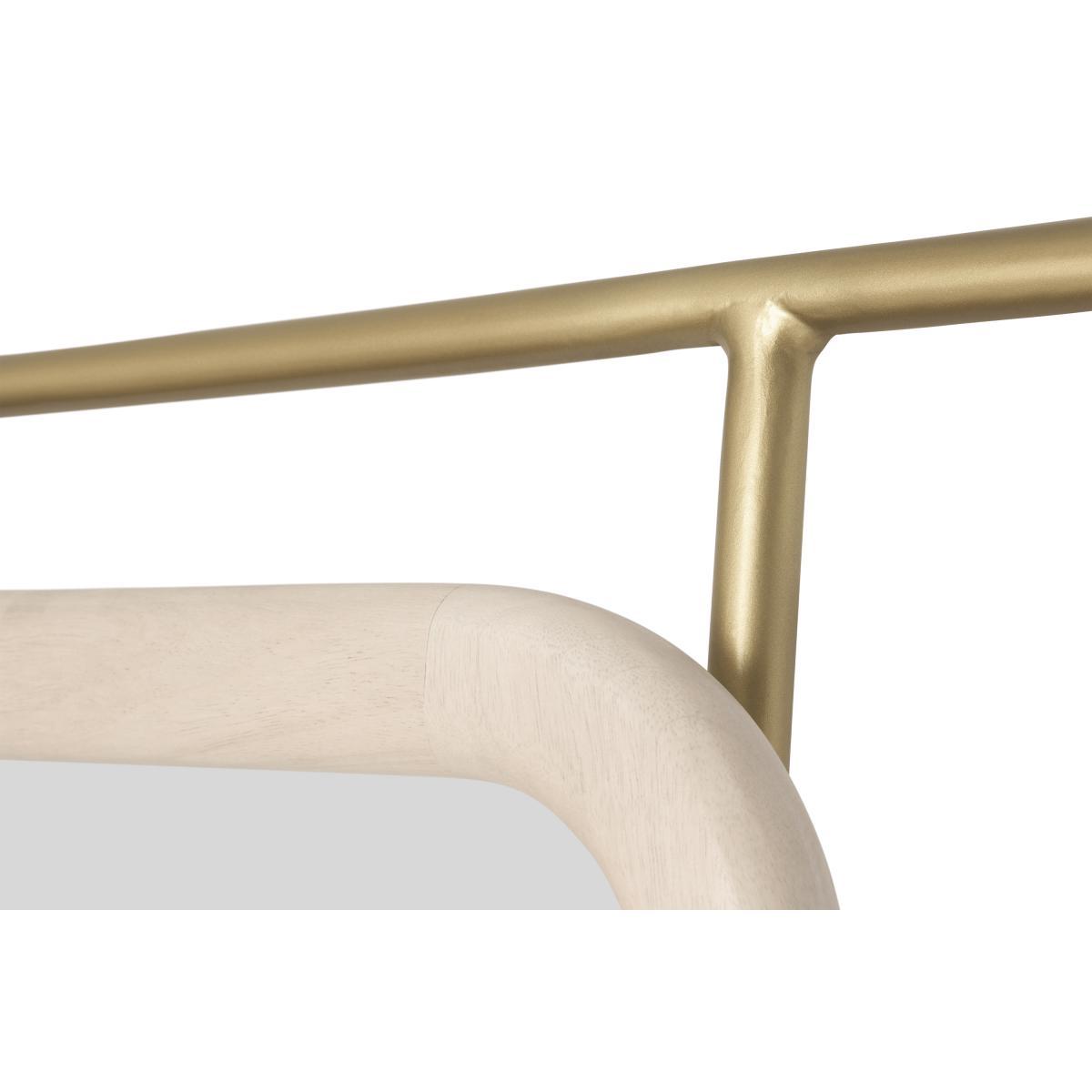 Dione Full-Length Mirror & Clothes Rail, Mango Wood & Brass – image 5