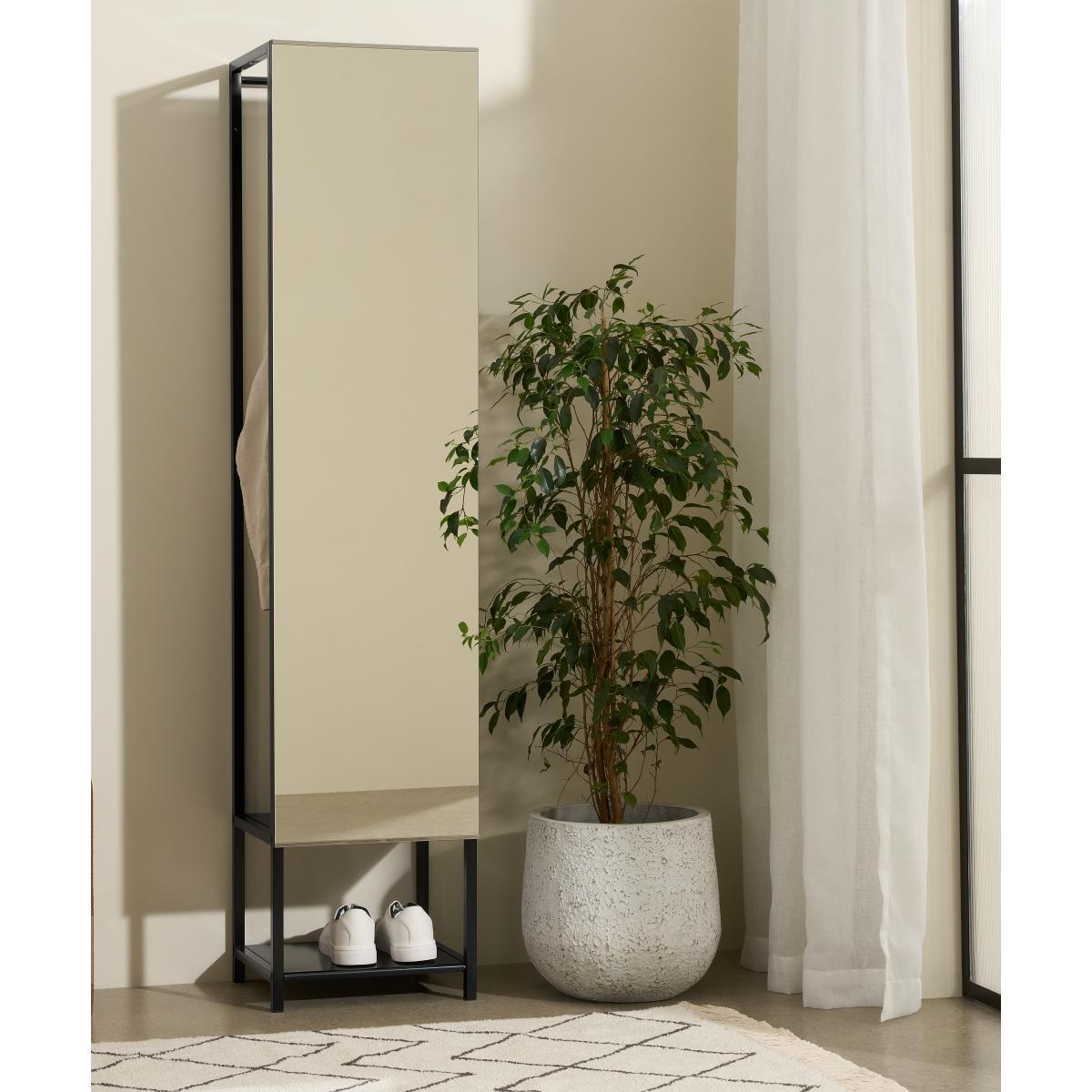 Seta Full-Length Storage Mirror, Black – image 3