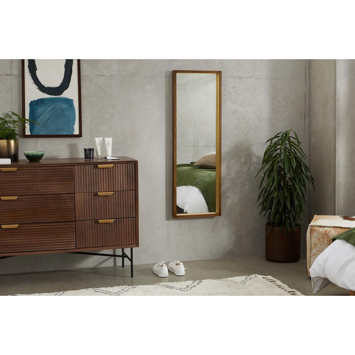 Emsworth Full Length Mirror 40 x 120cm, Mango Wood & Brass – image 3