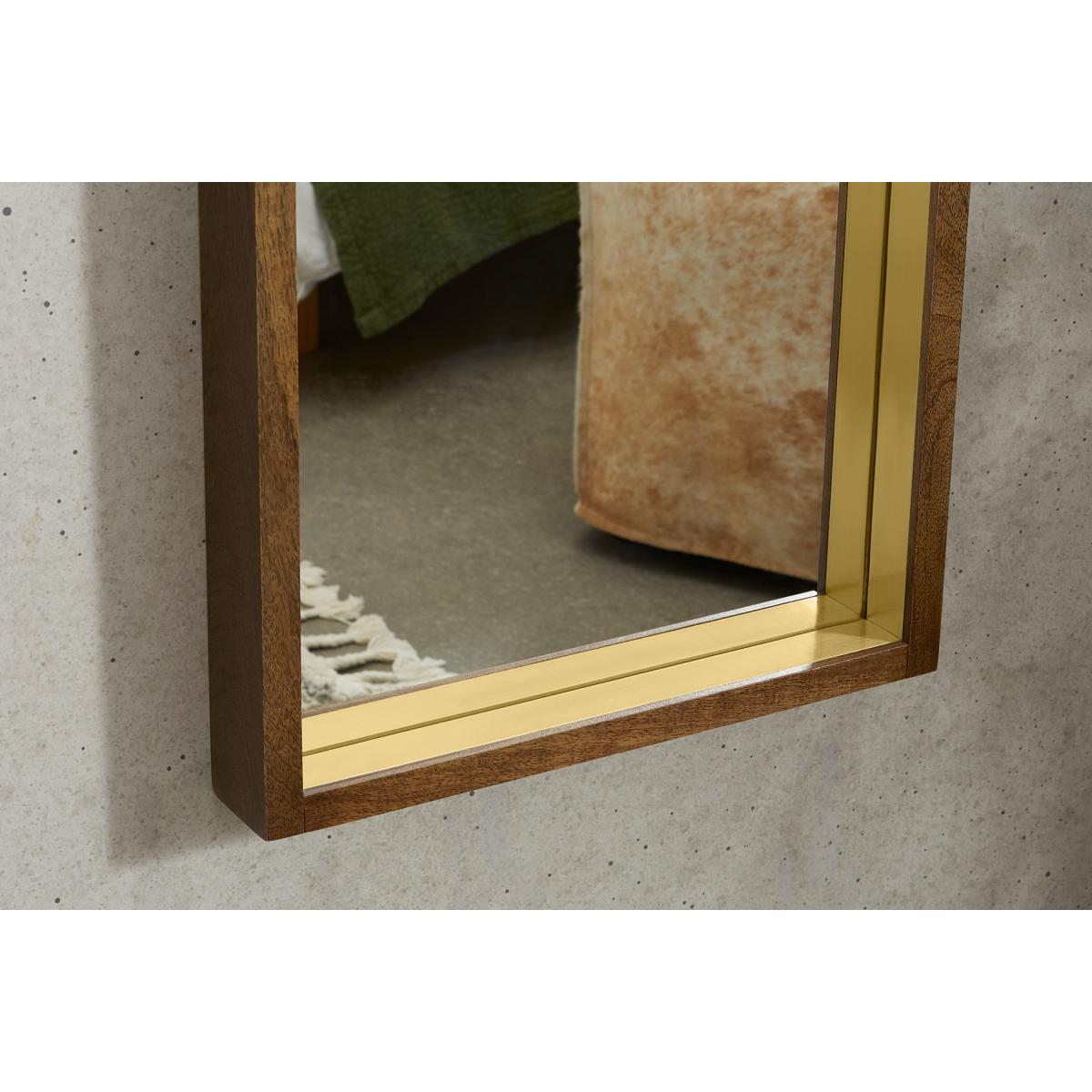 Emsworth Full Length Mirror 40 x 120cm, Mango Wood & Brass – image 4