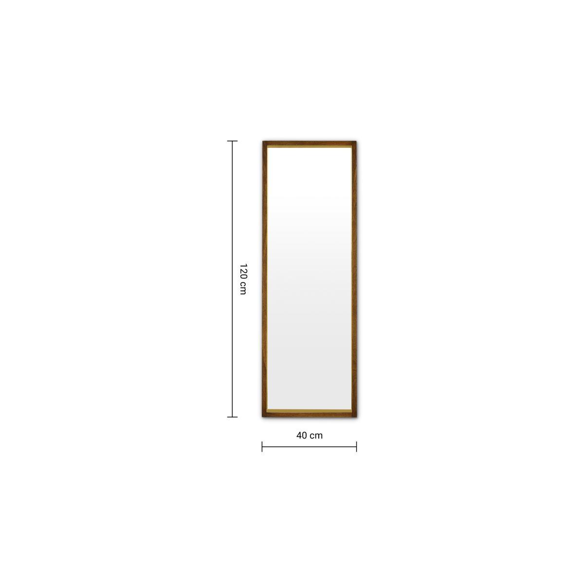 Emsworth Full Length Mirror 40 x 120cm, Mango Wood & Brass – image 7