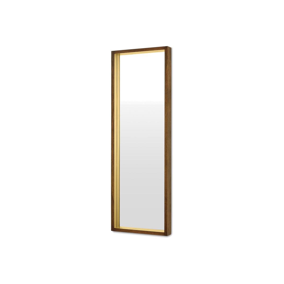 Emsworth Full Length Mirror 40 x 120cm, Mango Wood & Brass – image 1