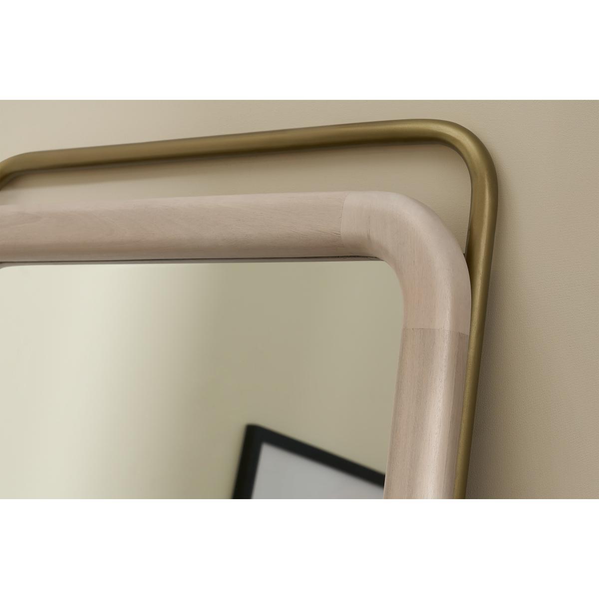 Dione Full-Length Leaner Mirror, Mango Wood & Brass – image 4