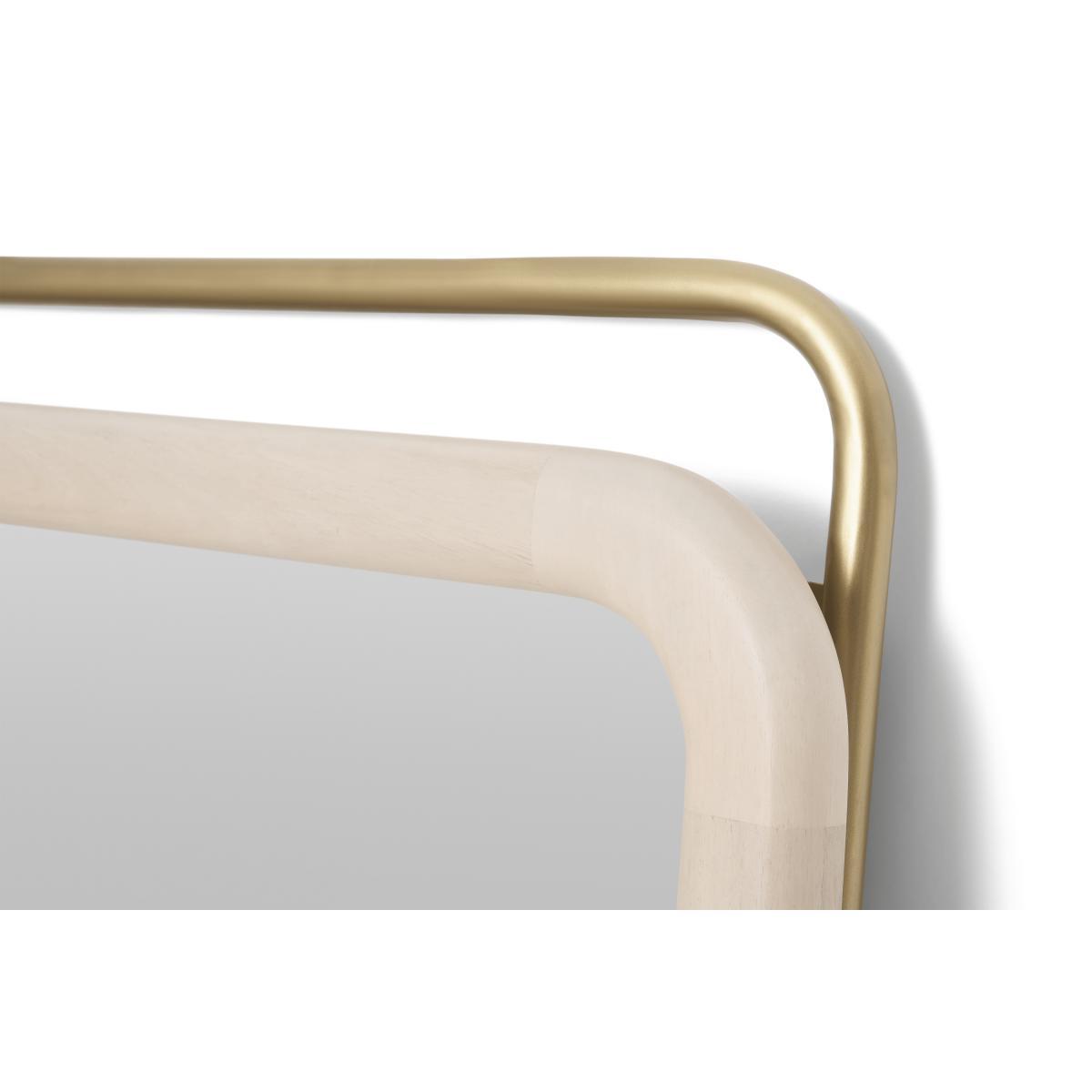 Dione Full-Length Leaner Mirror, Mango Wood & Brass – image 5