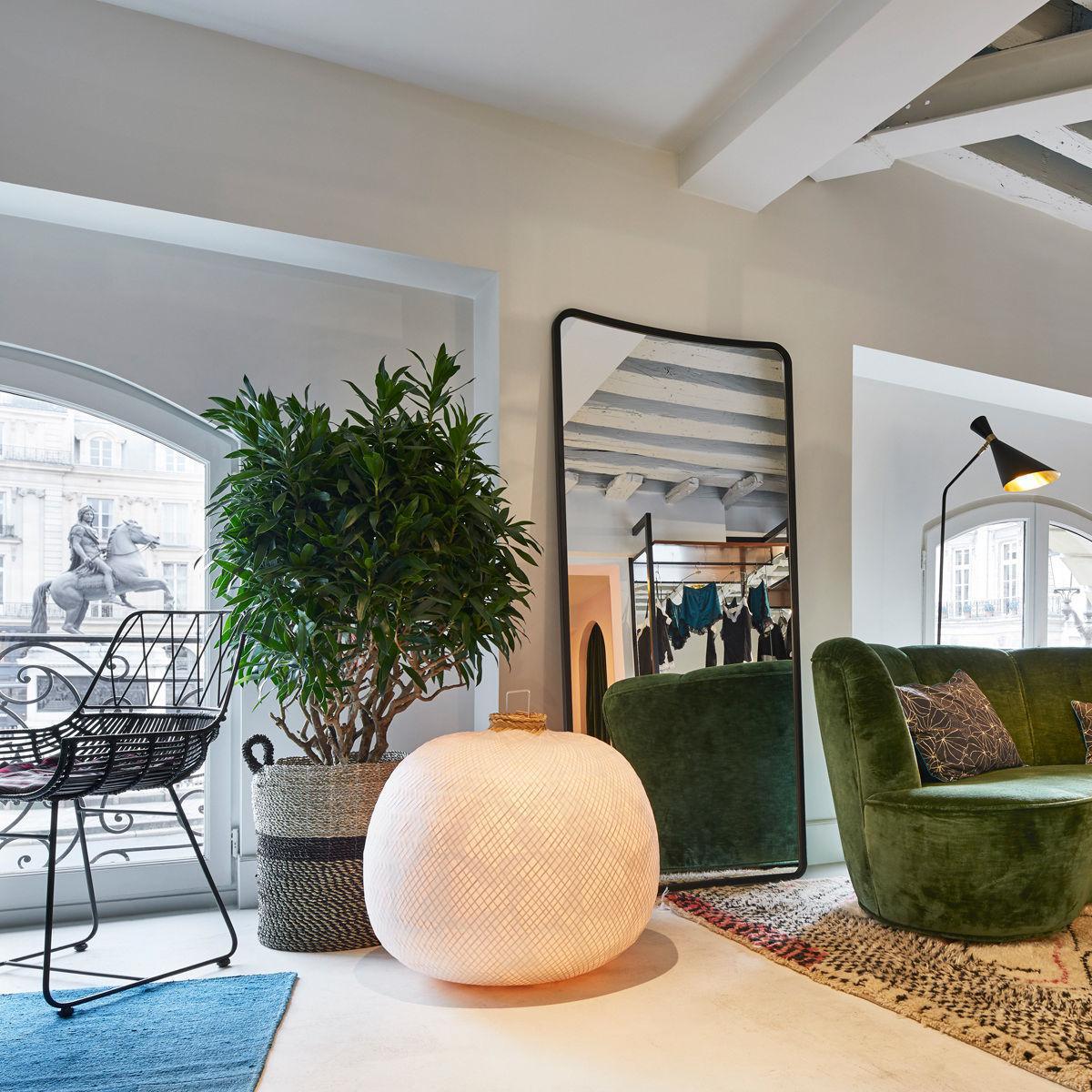 Ellipse Mirror with base - / H 180 cm - Oak / Free-standing by Maison Sarah Lavoine Black – image 3