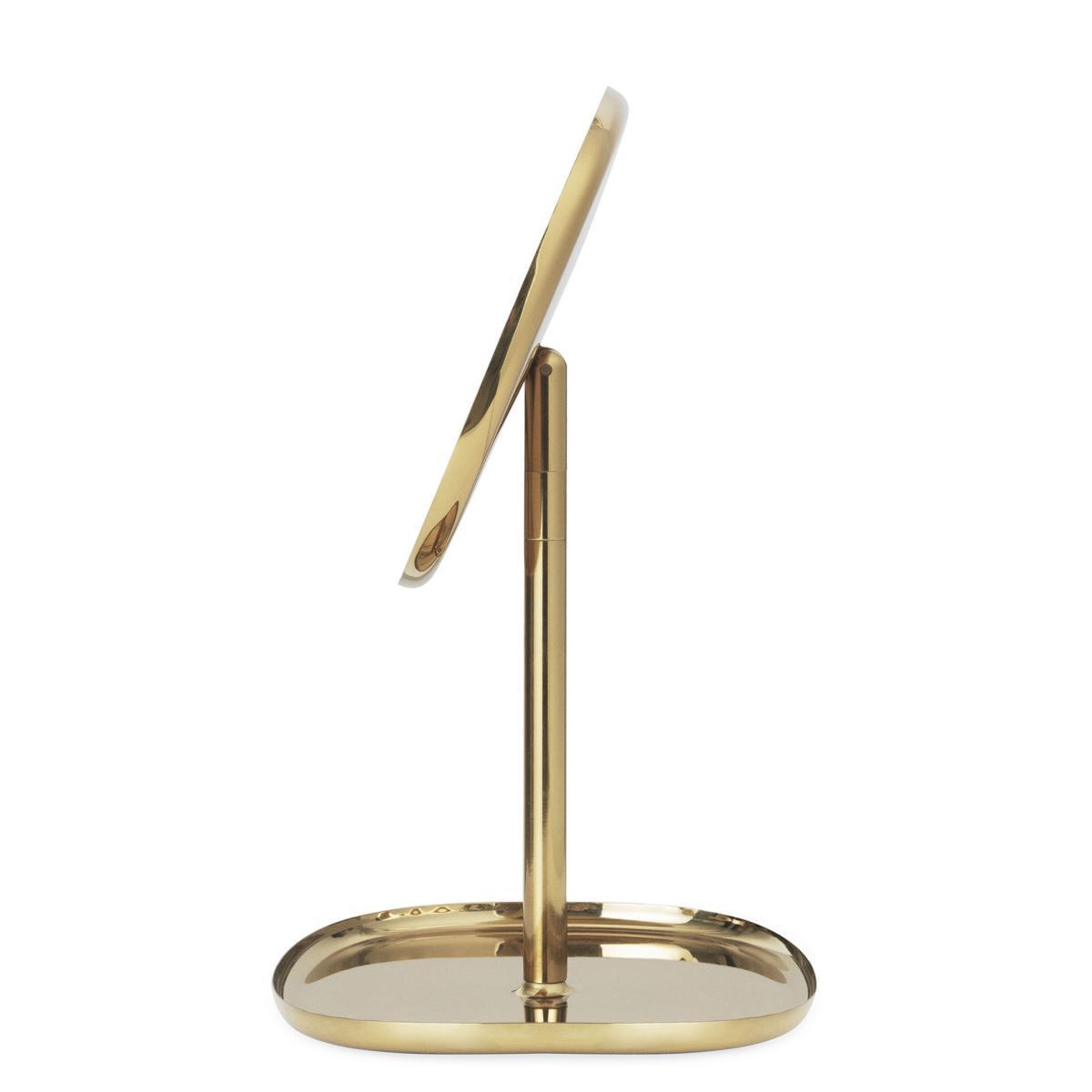 Flip Free standing mirrors - / Adjustable - sundries tray by Normann Copenhagen Gold – image 2