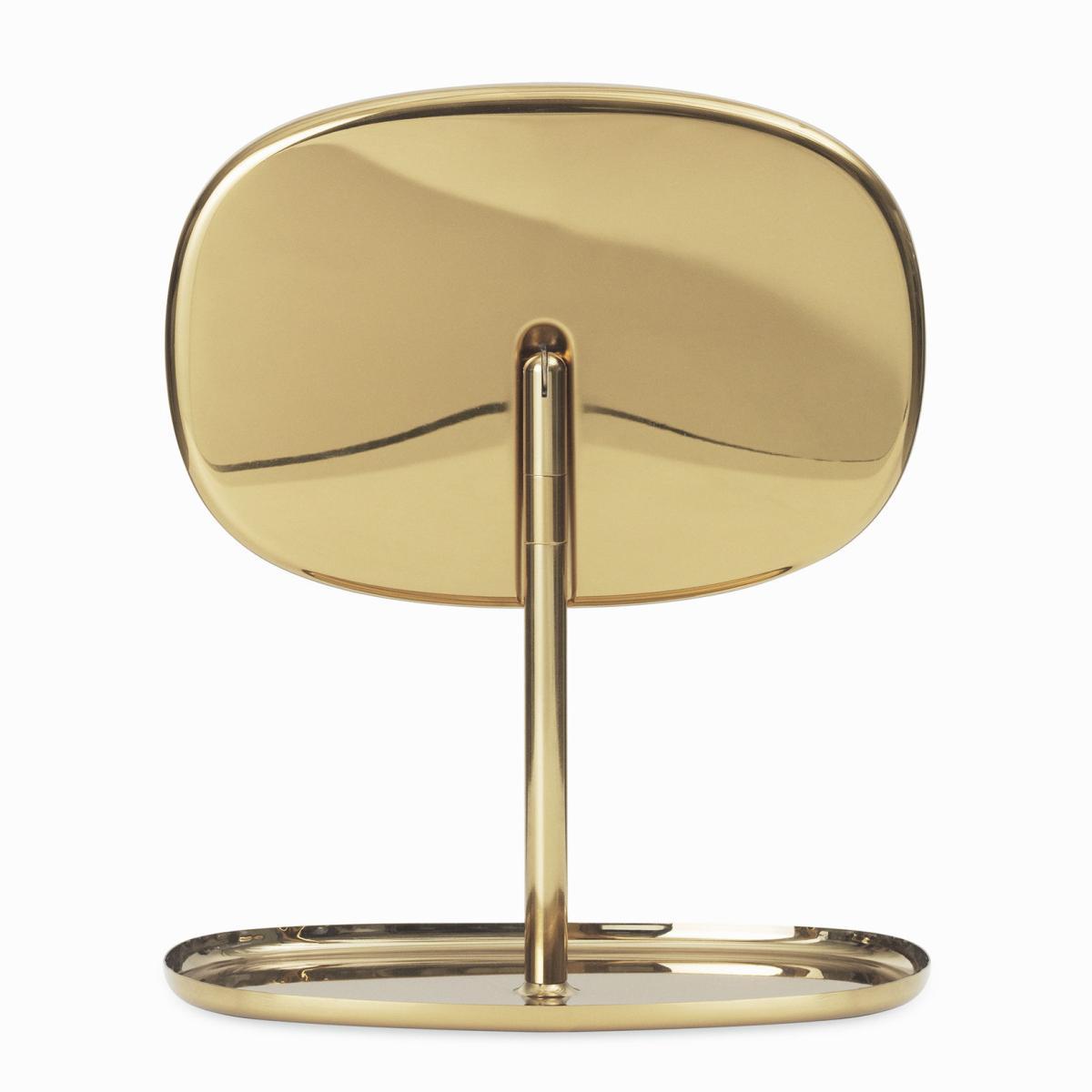 Flip Free standing mirrors - / Adjustable - sundries tray by Normann Copenhagen Gold – image 3