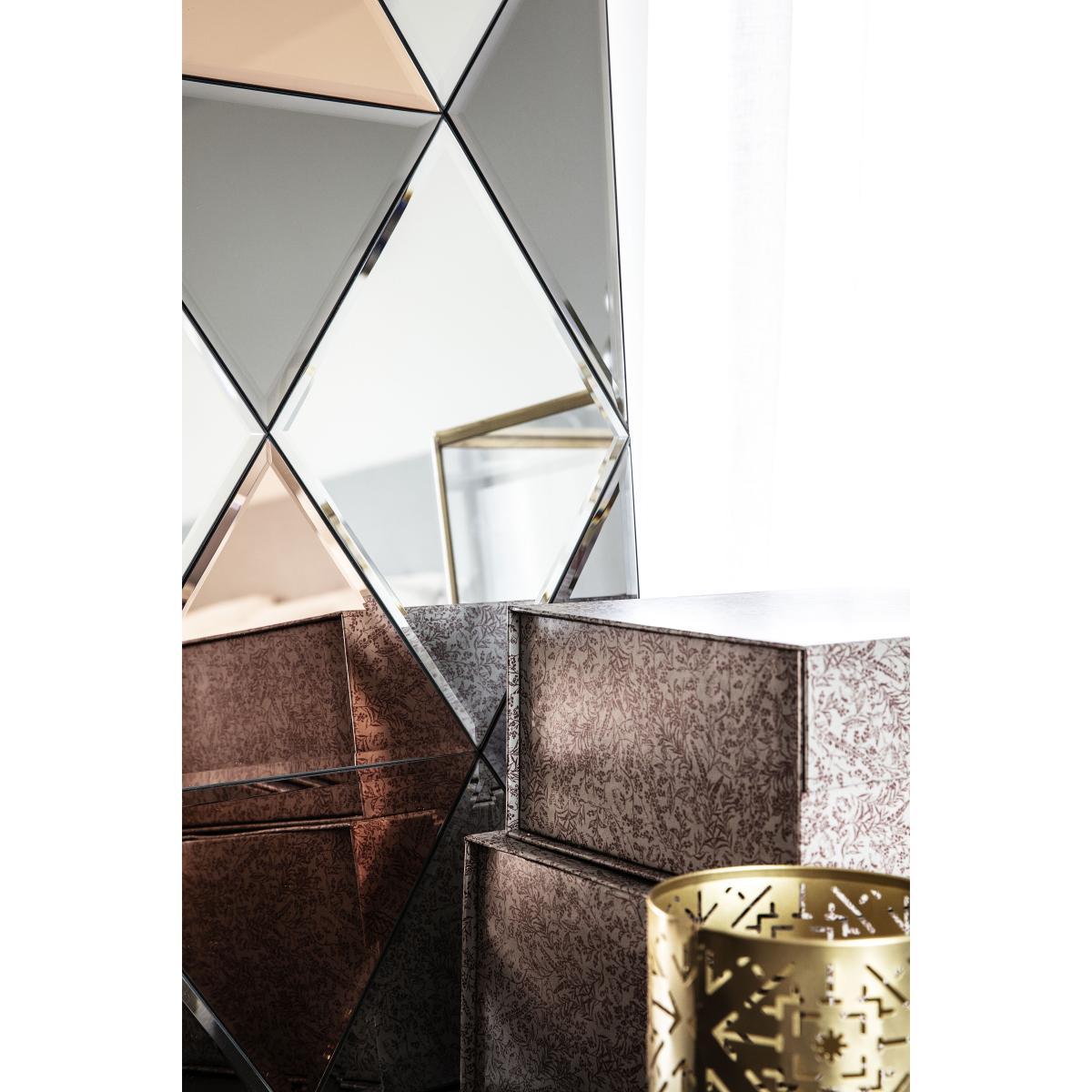 Rhomb Free standing mirrors - / 50 x 70 cm by House Doctor Pink/Grey/Mirror – image 3