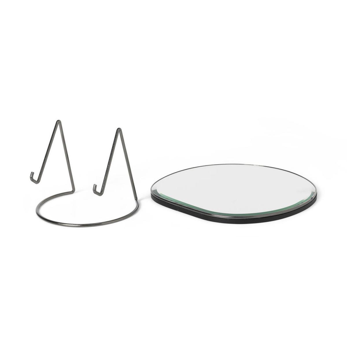 Pond Free standing mirrors - / Ø16 x H 23 cm by Ferm Living Grey/Silver/Metal – image 2