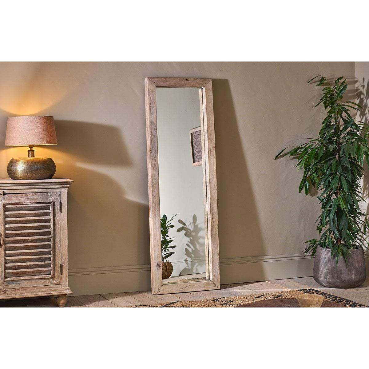 Nkuku Tariku Reclaimed Wood Full Length Mirror | Mirrors | Brown – image 1