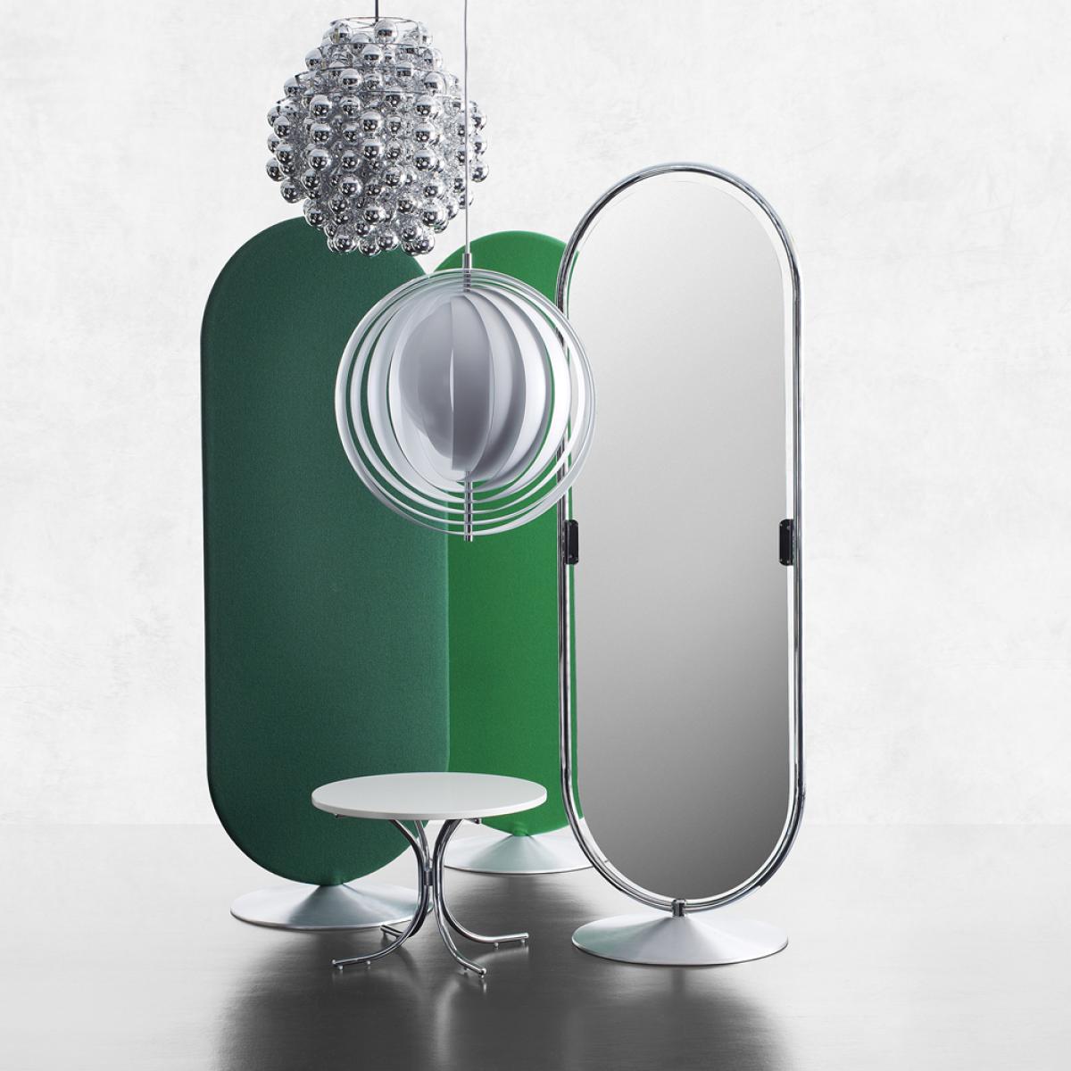 Verpan Panton System 123 floor mirror Chrome – image 5