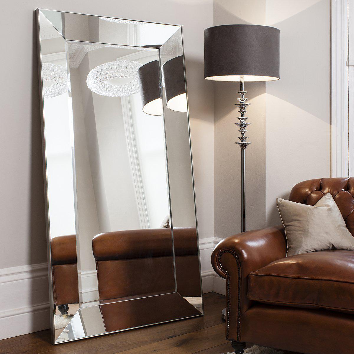 Gallery Direct Vasto Full Length Floor Mirror Silver | Outlet