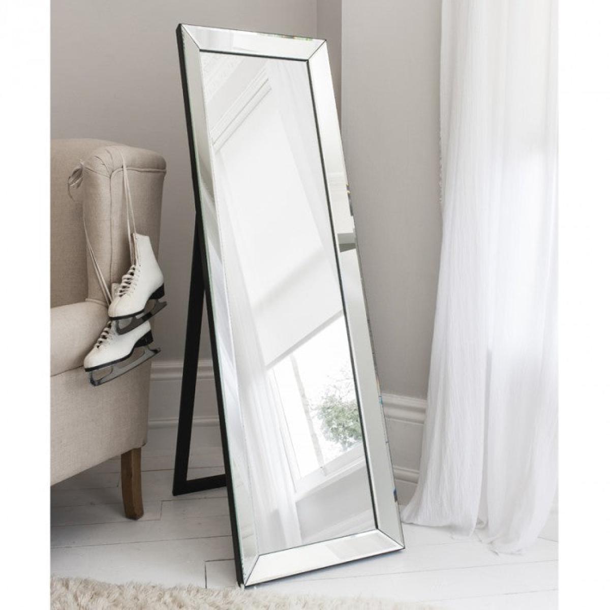 Gallery Direct Luna Cheval Mirror / Silver