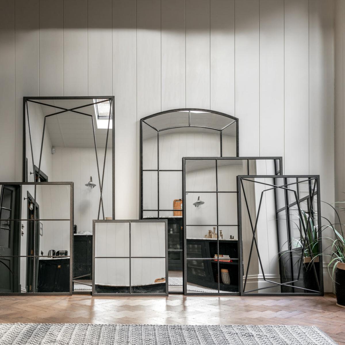 Gallery Interiors Scott Leaner Mirror in Black 160x75cm – image 2