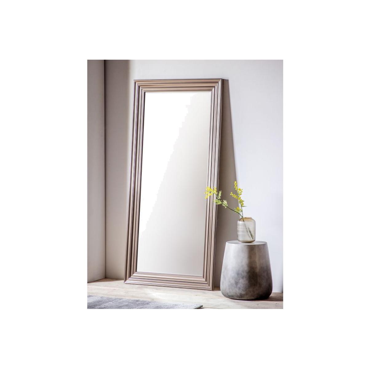 Gallery Interiors Erskine Leaner Pewter Mirror | Outlet – image 1