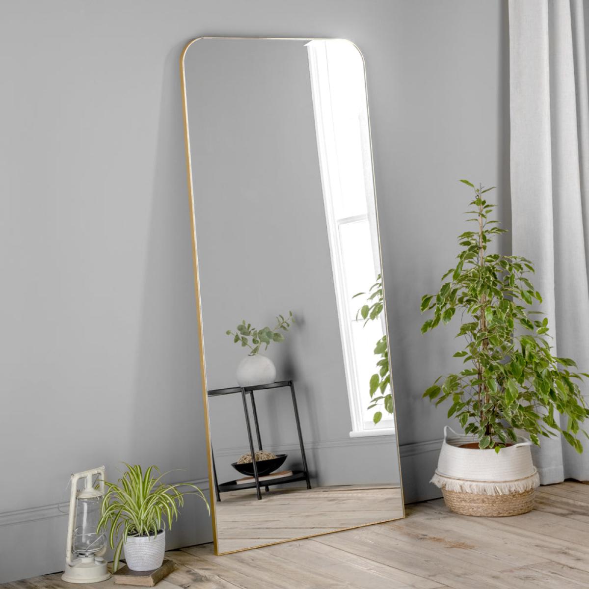 Olivia's Rome Leaner Mirror in Gold – image 1