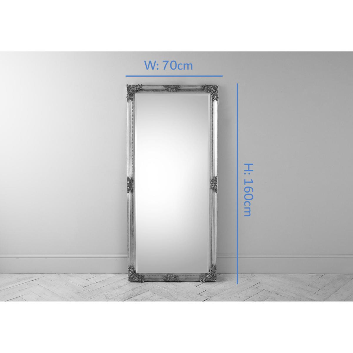 Jeffrey Standing Mirror in Silver – image 5