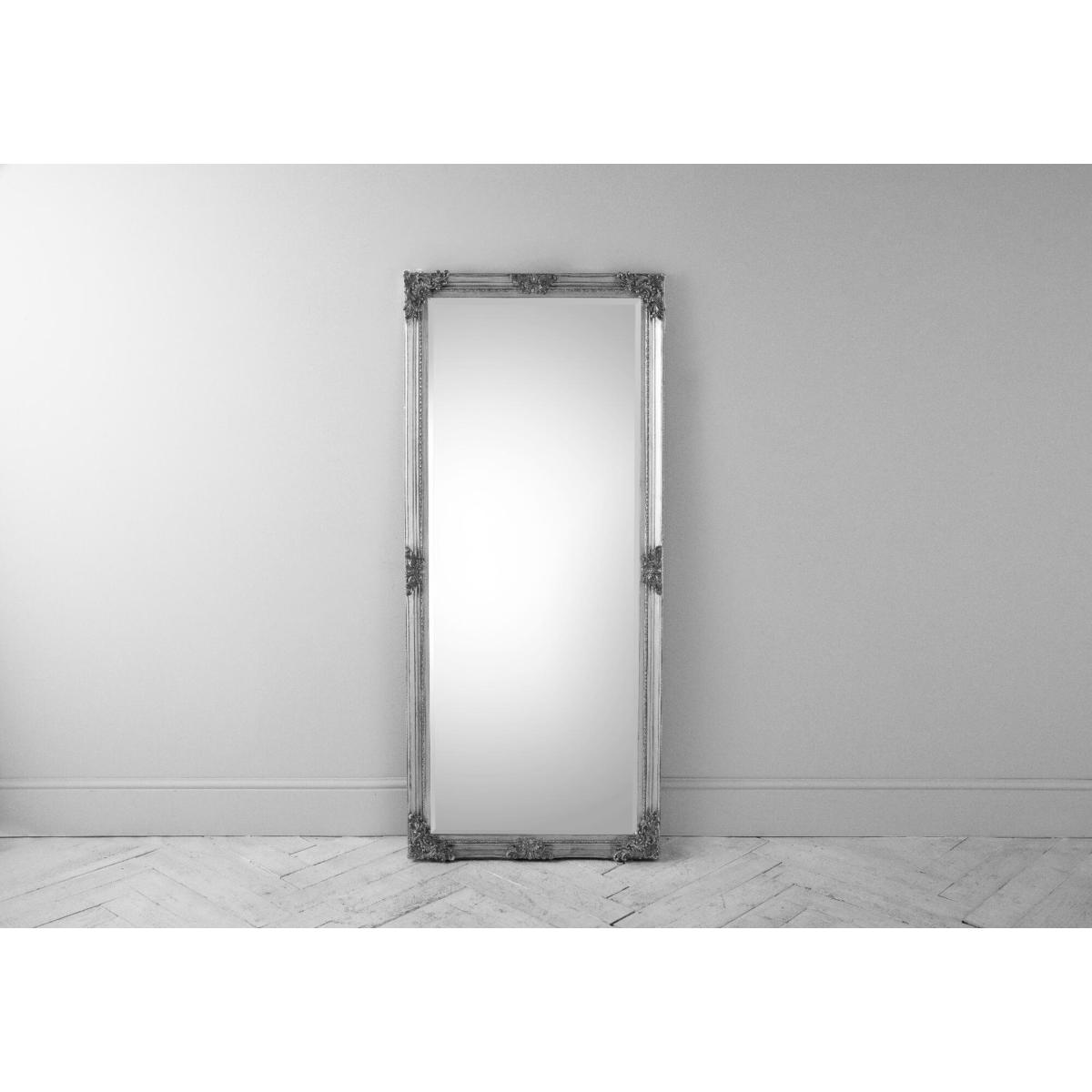 Jeffrey Standing Mirror in Silver – image 1