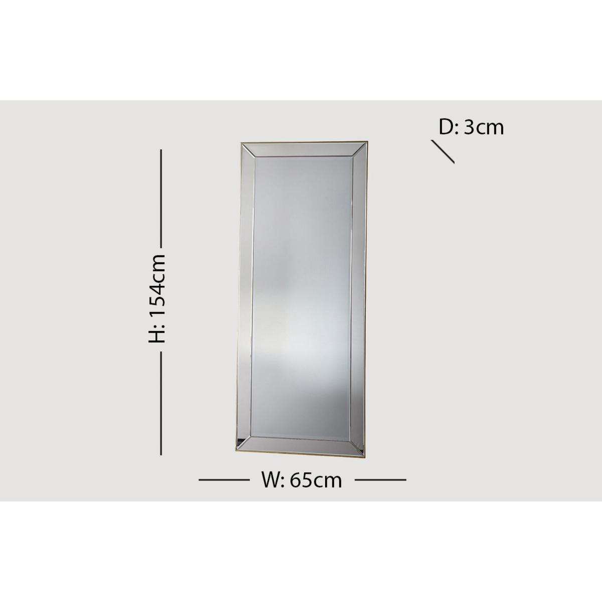 Yorkton Standing Mirror in Gold – image 4