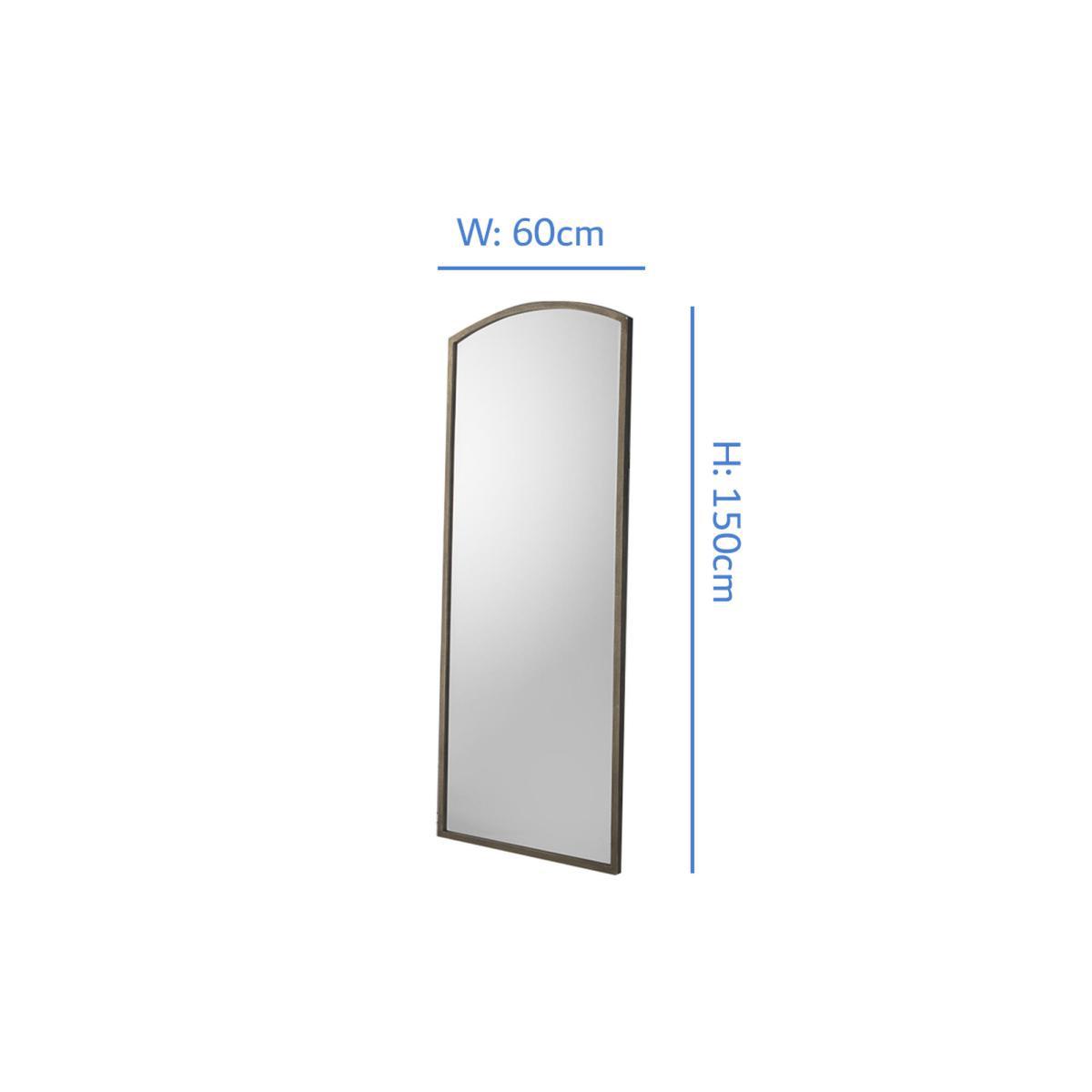 Newport Arch Standing Mirror in Antique Silver – image 5