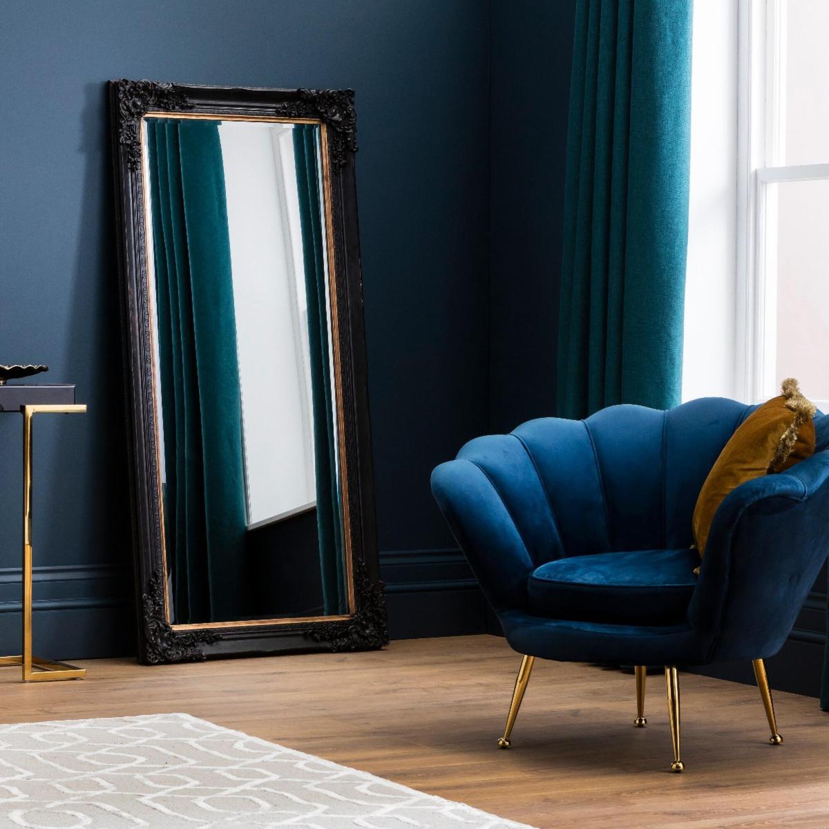 Edward Standing Mirror in Antique Black – image 1