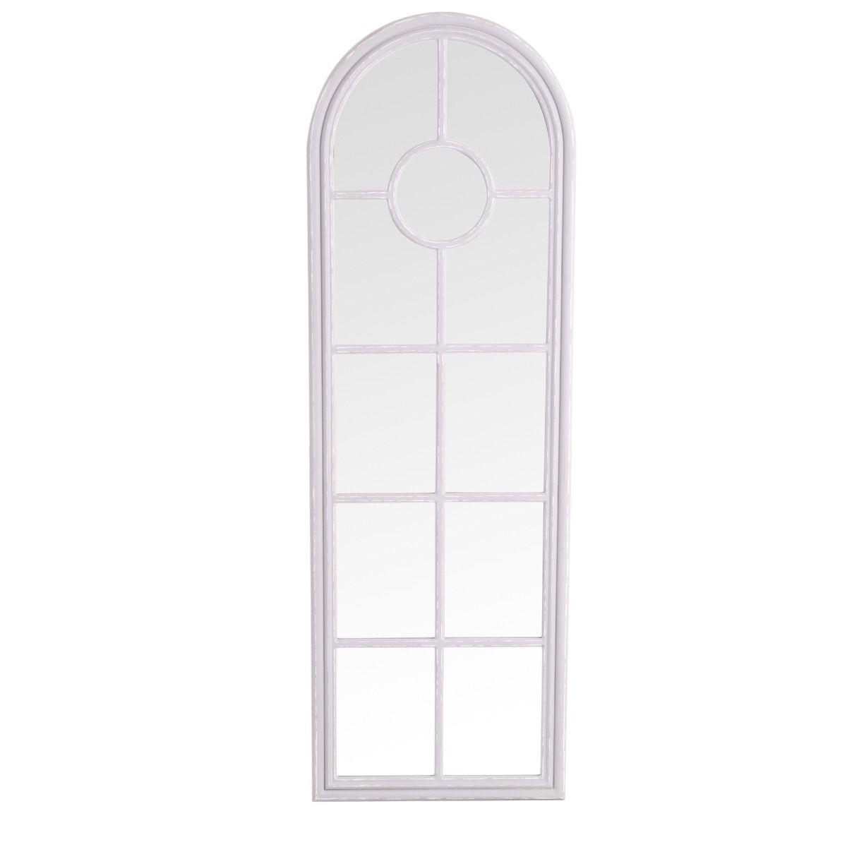 Narrow Arched Grey Window Mirror 180x60cm – image 2