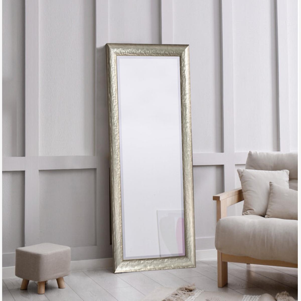 Liberty Textured Lean To Mirror - Silver