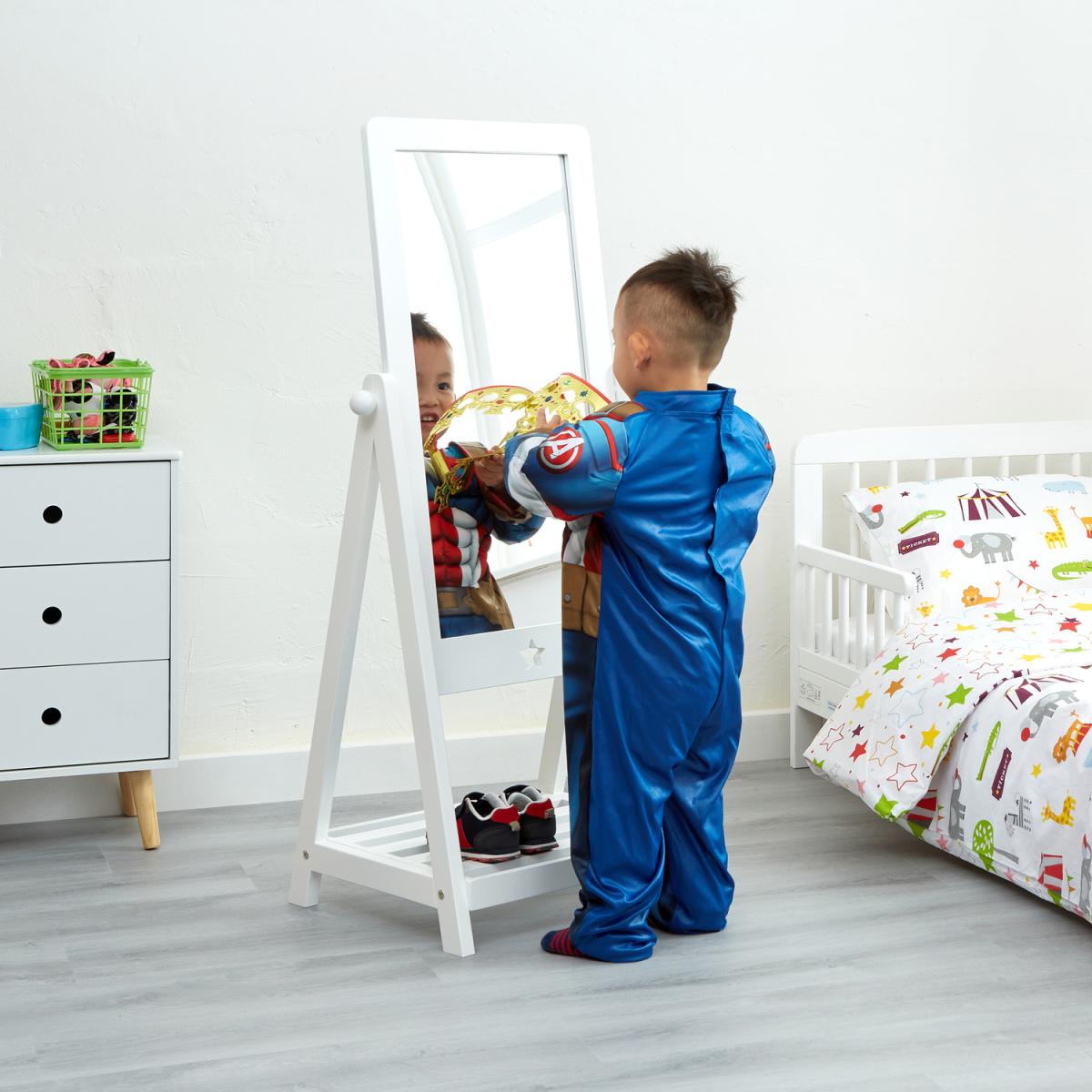 Kids White Dressing Mirror - White – image 2
