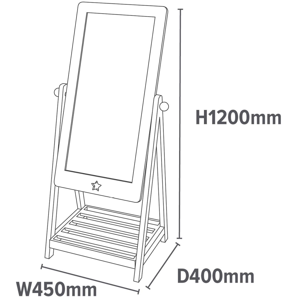 Kids White Dressing Mirror - White – image 6