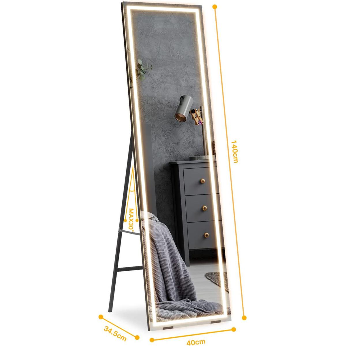 LED Full Length Mirror,Free Standing Floor Mirror - silver / 10.8kg – image 8