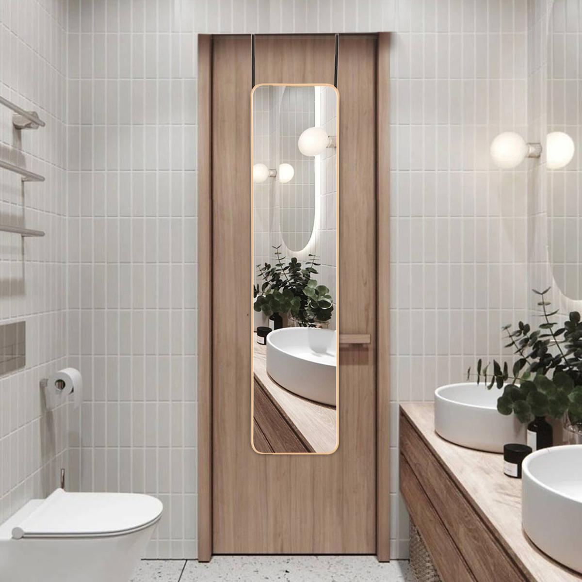 Multifunctional Door Hanging Full-Length Mirror - Champagne Gold – image 2