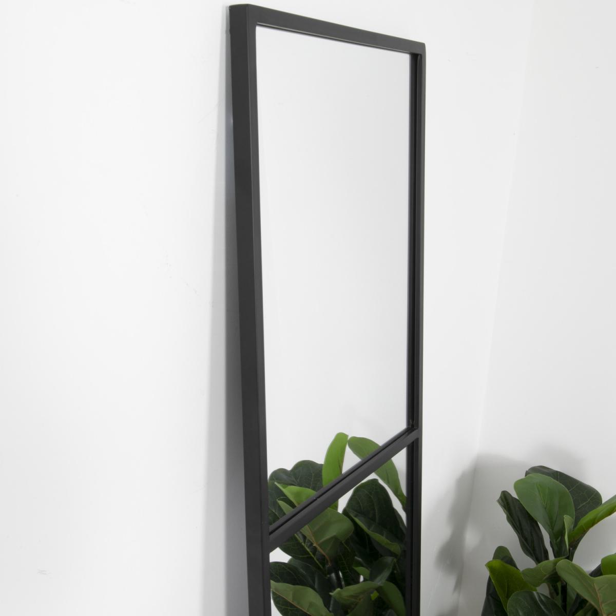 Black Window Style Floor Standing Mirror - Black – image 2