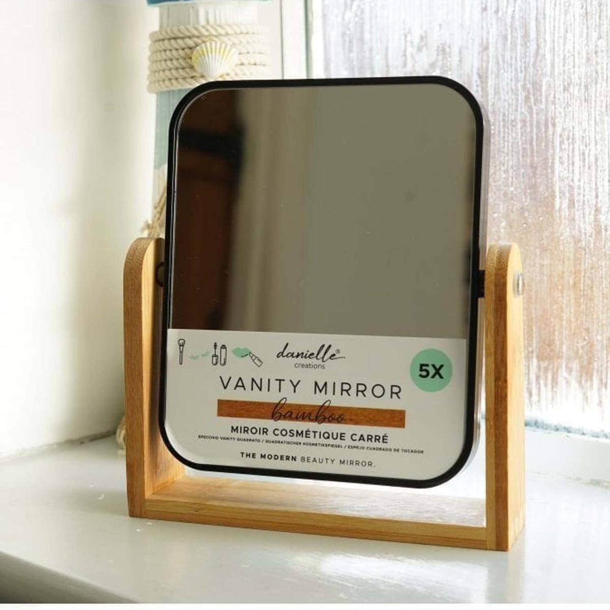 Midi Rectangular Bamboo Vanity Mirror - Brown – image 2