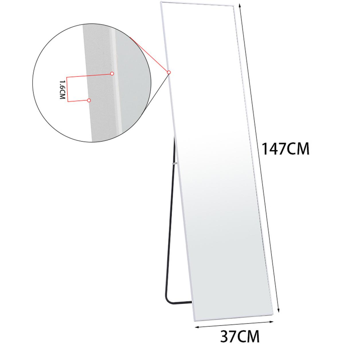 Rectangle Full Length Dressing Mirror - Sliver – image 5