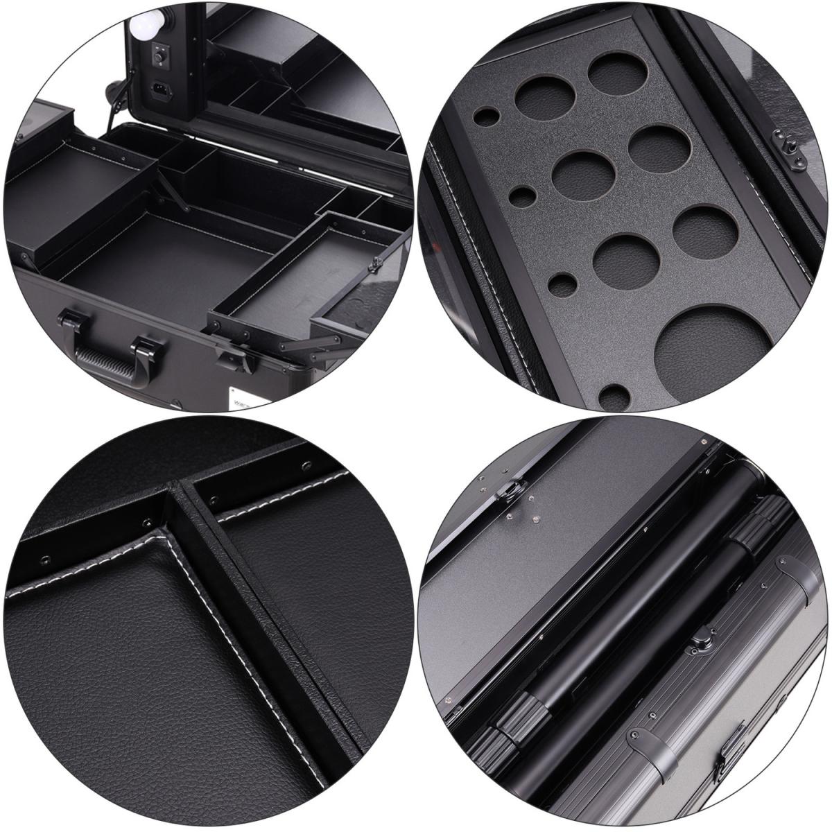 Makeup Case with Mirror Light  - Black – image 6