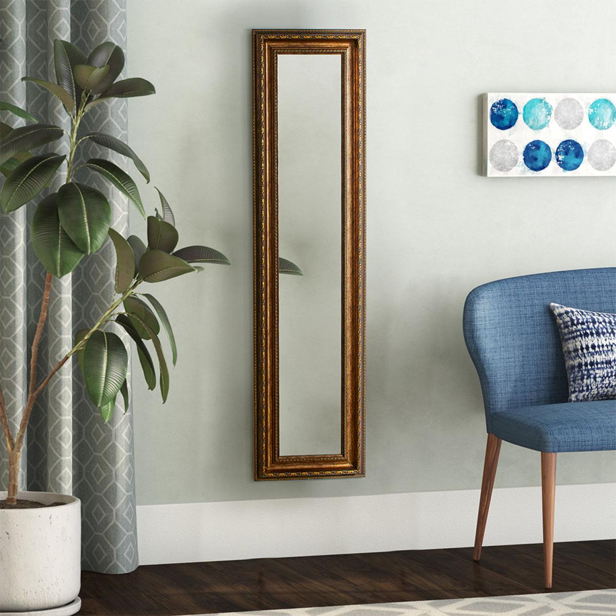 Nordic Full Length  Glass Dressing Mirror Hanging Wall Decor - Polished Gold – image 2