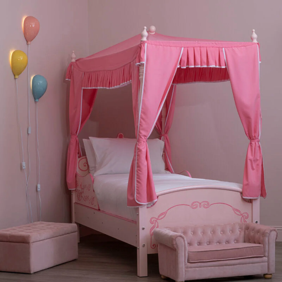 Kids Pink Balloon Ceramic Wall Night Light – image 2