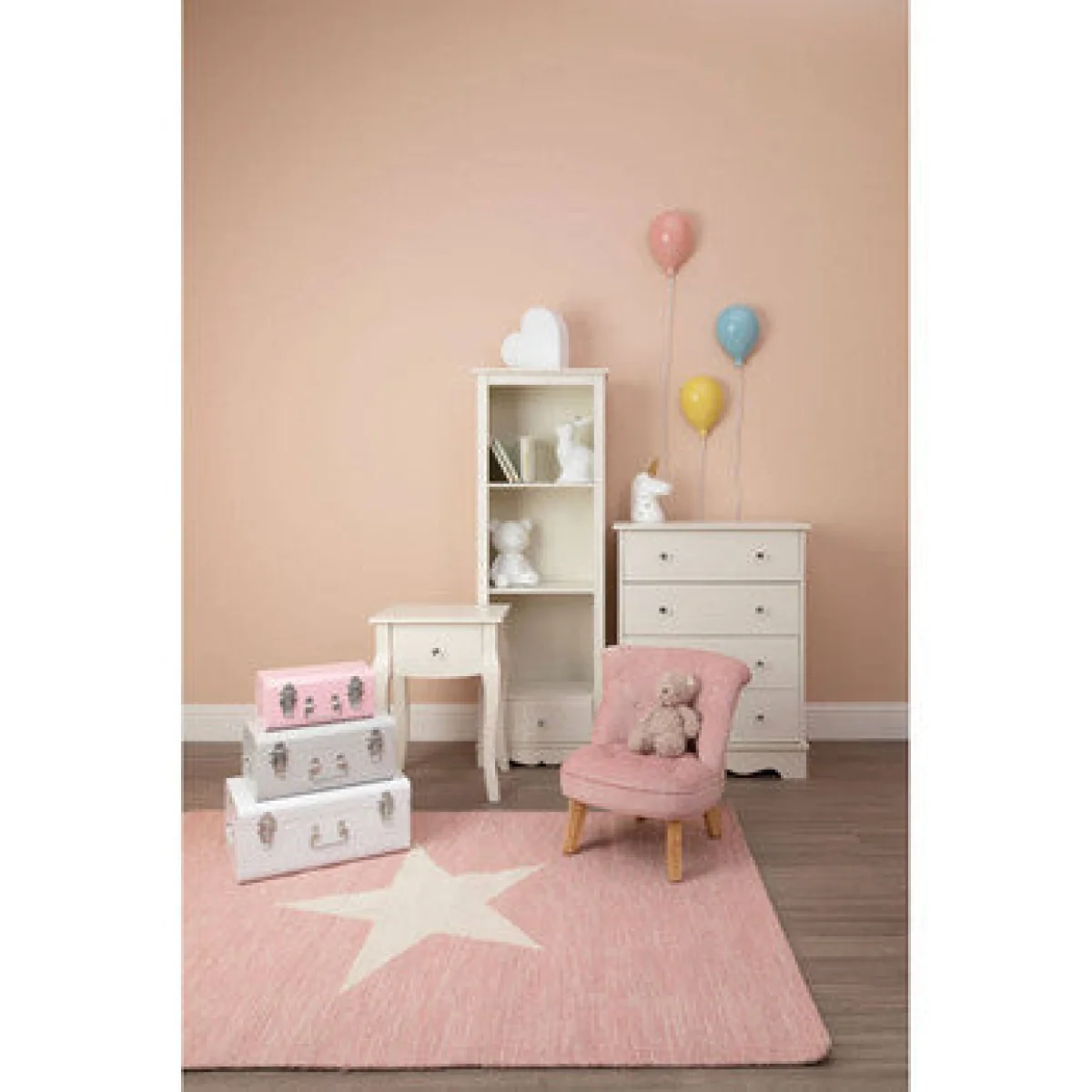 Kids Pink Balloon Ceramic Wall Night Light – image 3