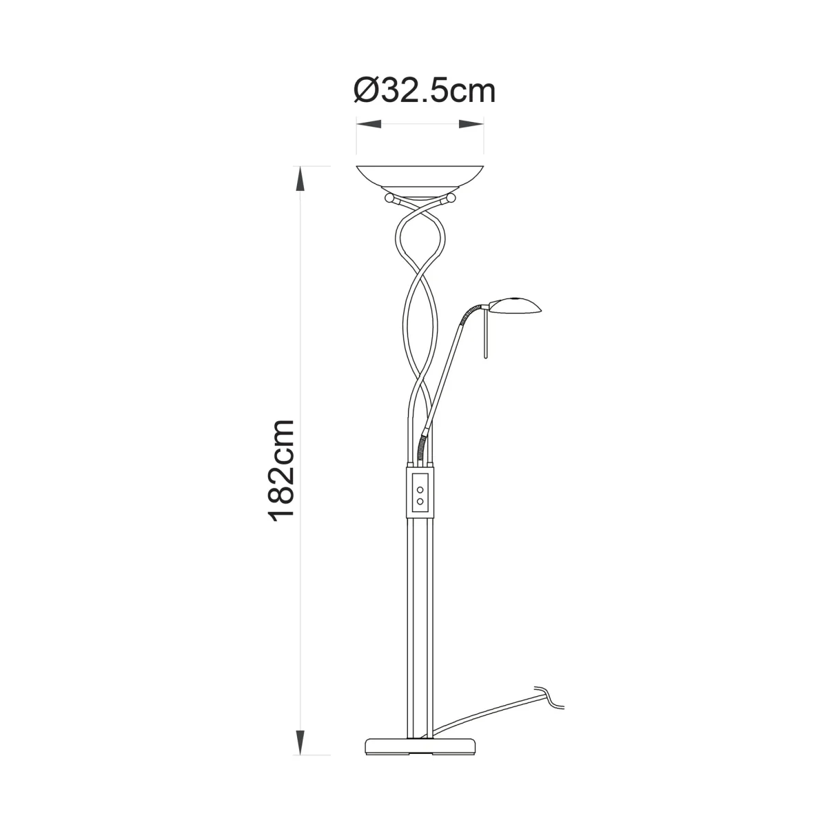 Monaco Mother & Child Floor Lamp Satin Chrome – image 9