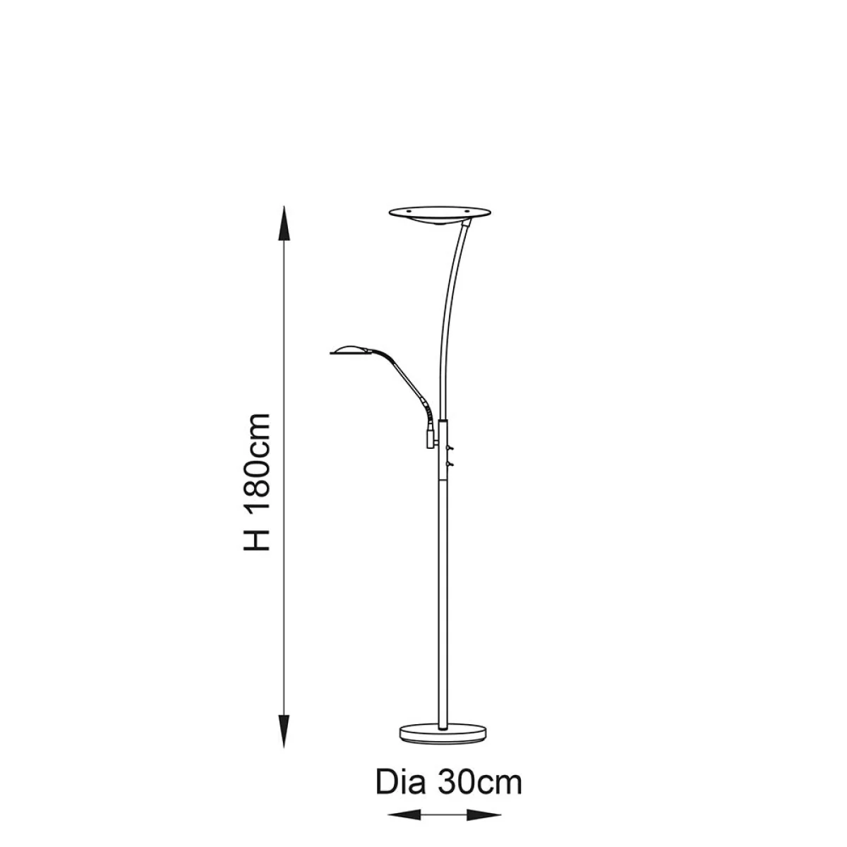 Alassio Mother & Child Task Floor Lamp Antique Brass – image 3
