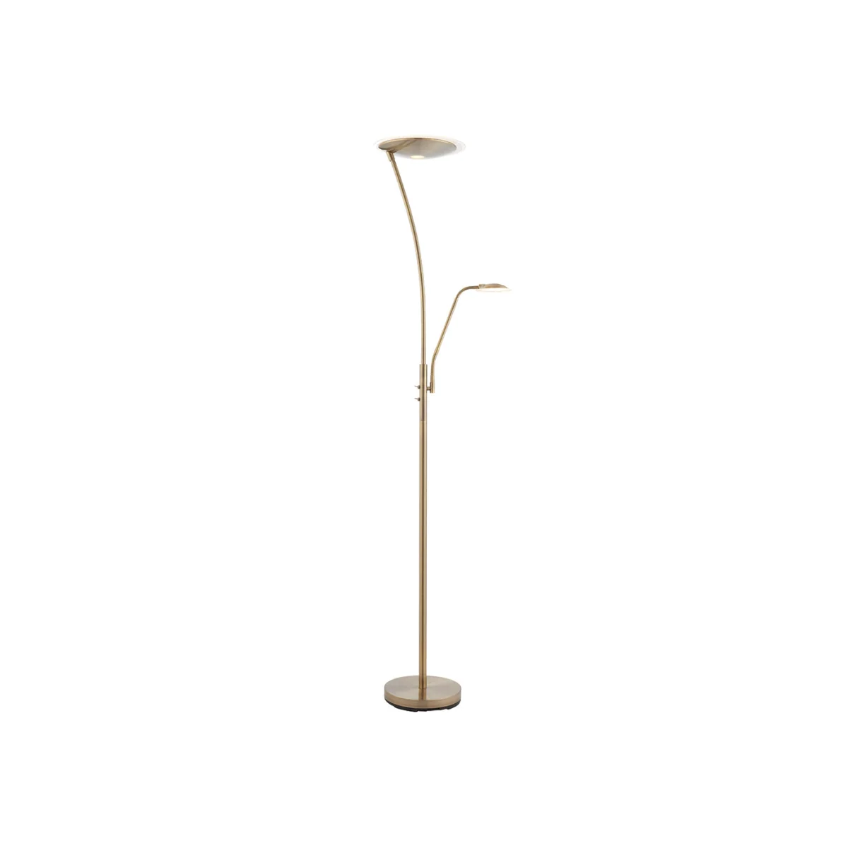 Alassio Mother & Child Task Floor Lamp Antique Brass – image 1