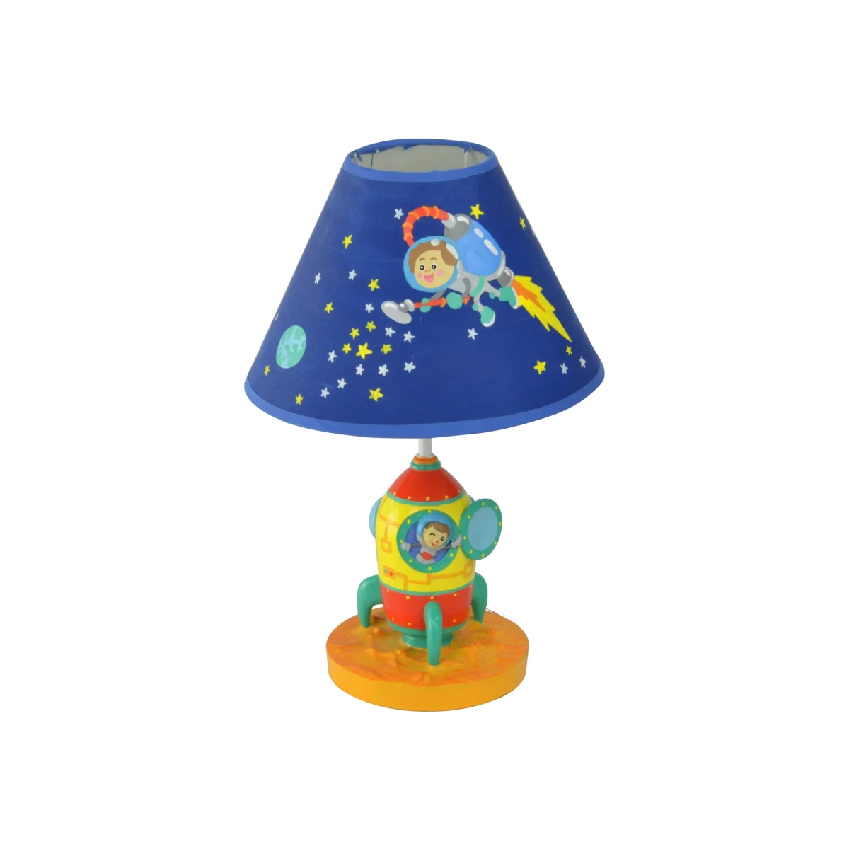 Kids Outer Space Table Lamp for Children's Room - Blue