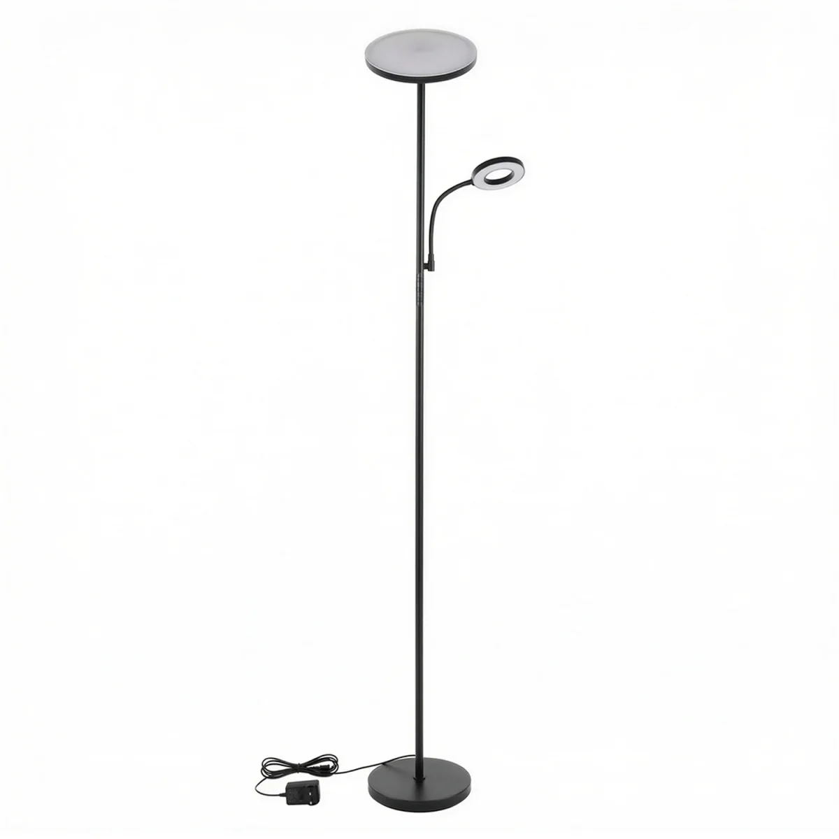 Emitto Mother Child Floor Lamp Uplighter Adjustable Reading Light Remote - Black – image 3