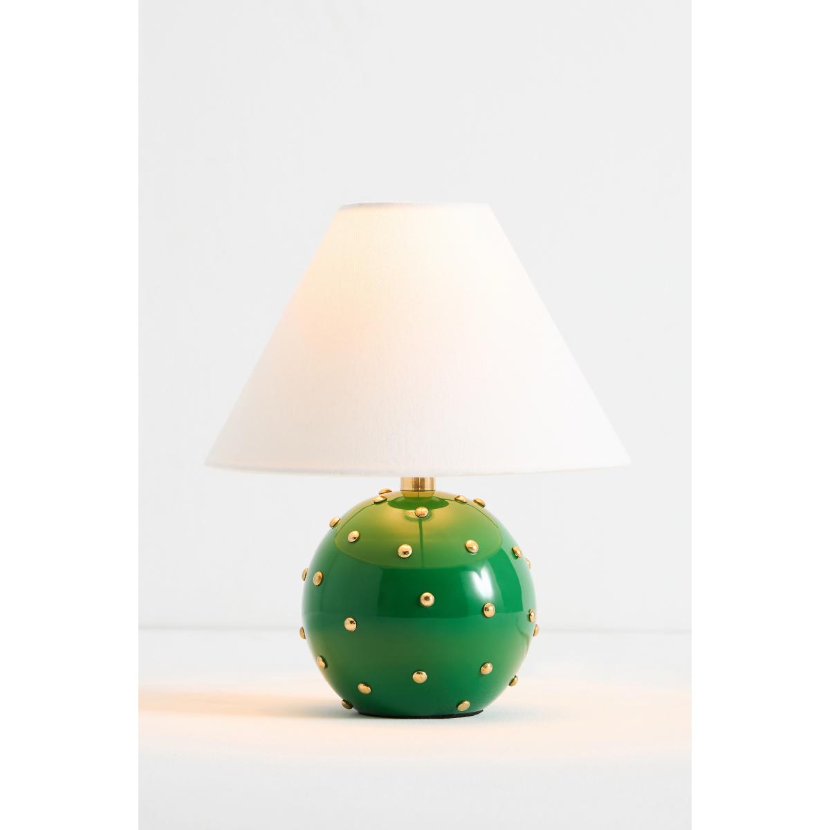 Jeanette Beaded Mini Brass Table Lamp – image 2