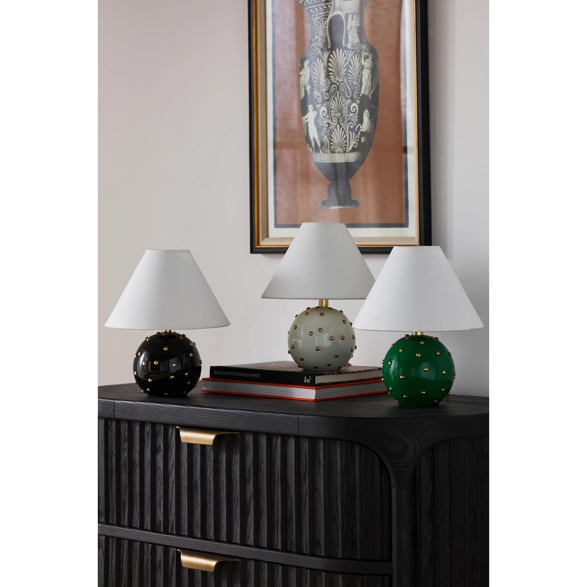 Jeanette Beaded Mini Brass Table Lamp – image 5