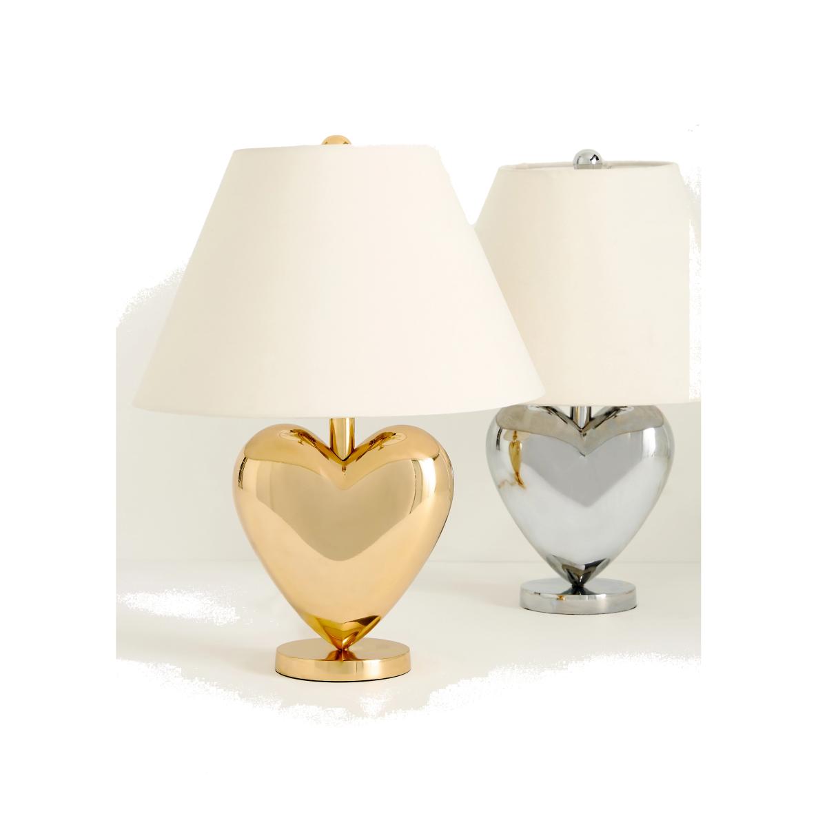Amor Metallic Heart Table Lamp – image 1