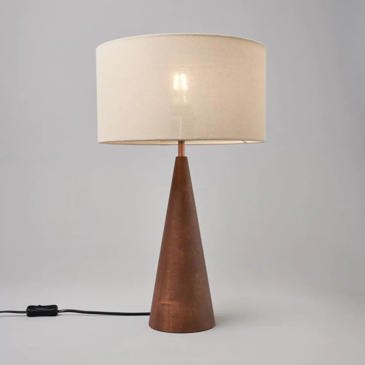 Clyde Wooden Table Lamp, Brown – image 3