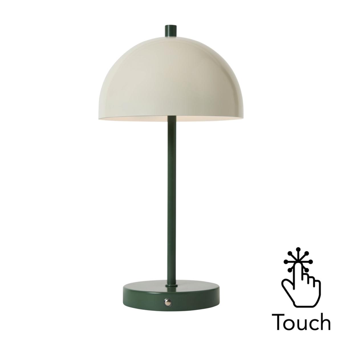 Alesia Rechargeable Mushroom Table Lamp, Green – image 2