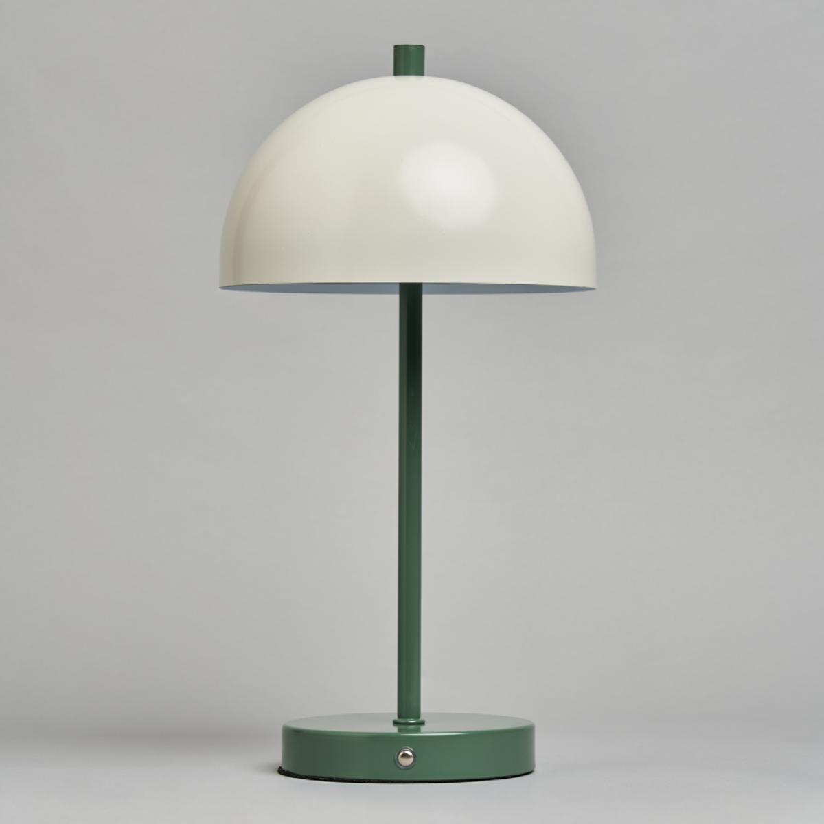 Alesia Rechargeable Mushroom Table Lamp, Green – image 4